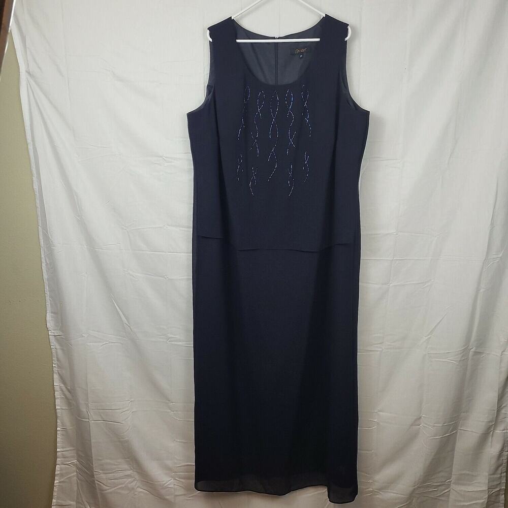 Oblique Womens Black Sleeveless‎ Round Neck Knee Length Shift Dress Size 24